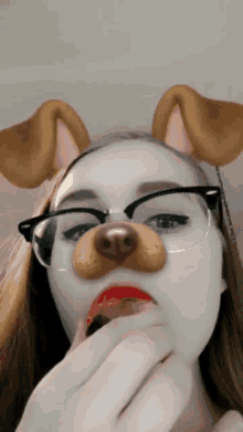 lunaberri zoom eatiing dog face snapchat
