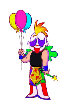 psycho clown globos balloons triple a aaa