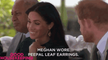 Meghan Wore Peepal Leaf Earrings Happy GIF - Meghan Wore Peepal Leaf Earrings Peepal Leaf Earrings Happy GIFs