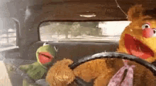 Road Trip Kermit GIF - Road Trip Kermit Drive GIFs