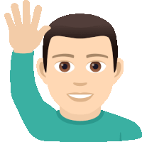 Raising Hand Joypixels Sticker - Raising Hand Joypixels Raising One Hand Stickers