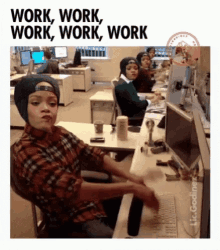 Work Busy GIF - Work Busy Rihanna GIFs