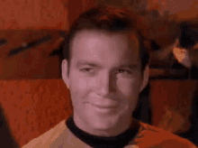 Kirk Chuckles - Star Trek: The Original Series GIF - Star Trek The Original Series Star Trek Captain Kirk GIFs