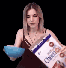 Pouring Cereal Pouring Cheerios GIF - Pouring Cereal Pouring Cheerios Cereal Into Bowl GIFs
