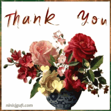 Thank You Roses GIF - Thank You Roses Flowers GIFs