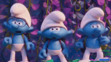 Scared Smurfs GIF - Smurfs Smurfs The Lost Village Smurfs Movie GIFs