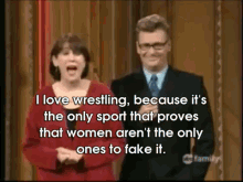 And No One Cares GIF - Whose Line Is It Anway I Love Wrestling Women GIFs