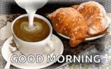 Coffee Good Morning GIF - Coffee Good Morning Croissant GIFs