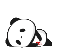 R Panda Tired Sticker - R Panda Tired Sad Stickers