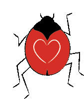 Downsign Love Bug Sticker - Downsign Love Bug Insect Stickers