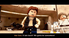 Lego Star Wars Han Solo GIF - Lego Star Wars Han Solo A Late Lunch GIFs