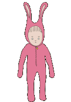 Pink Bunny Sticker - Pink Bunny Dunno Stickers
