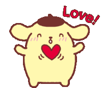 Pompompurin Heart Sticker - Pompompurin Heart Love Stickers