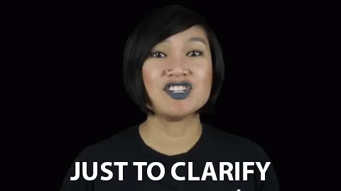 Make it clear that. Make it clear that