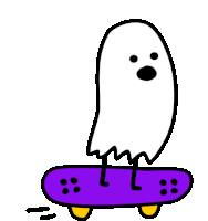 Ghost Skate Skate Sticker - Ghost Skate Skate Ghost Stickers