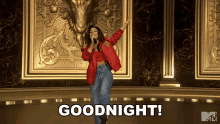Goodnight The Show Is Over Vanessa Hudgens GIF - Goodnight The Show Is Over Vanessa Hudgens Mtv Movie And Tv Awards GIFs