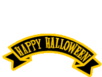 Happy Halloween Halloween Yellow Sticker - Happy Halloween Halloween Yellow Halloween Stickers