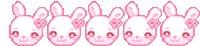 Pink Pastel Bunny Divider Sticker - Pink Pastel Bunny Divider Discord Divider Stickers