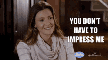 Jill Wagner Autumn Dreams GIF - Jill Wagner Autumn Dreams Dont Have To Impress Me GIFs