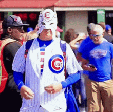 Chicago Cubs Masked Fan GIF - Chicago Cubs Masked Fan GIFs