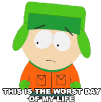 This Is The Worst Day Of My Life Kyle Broflovski Sticker - This Is The Worst Day Of My Life Kyle Broflovski South Park Stickers