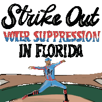 Strike Out Voter Suppression In Florida Vrl Sticker - Strike Out Voter Suppression In Florida Vrl Voter Suppression Stickers