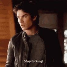 Vampire Diaries Stop Talking GIF - Vampire Diaries Stop Talking Shh GIFs
