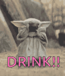 Drink Baby Yoda GIF - Drink Baby Yoda Sipping That Soup GIFs