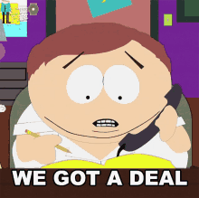 We Got A Deal Eric Cartman GIF - We Got A Deal Eric Cartman South Park GIFs