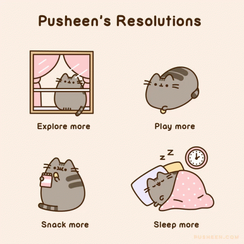 Pusheens Resolutions Cat GIF - Pusheens Resolutions Cat Animated ...
