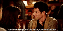 You Are Making Me Cry With Your Emotions! GIF - New Girl Schmidt Feels GIFs