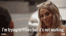 Im Trying To Frown But Its Not Working Married At First Sight GIF - Im Trying To Frown But Its Not Working Married At First Sight Cant Resist GIFs