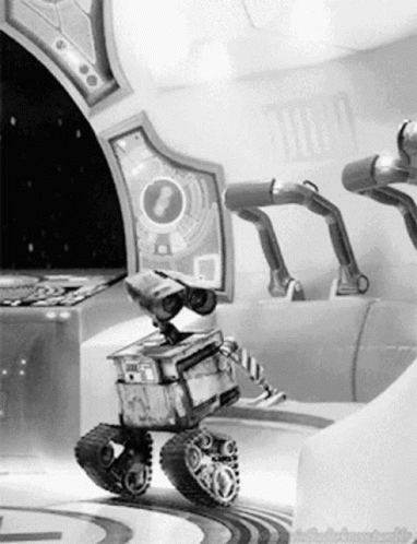 Black And White Wall E Gif Black And White Wall E Robot Discover Share Gifs
