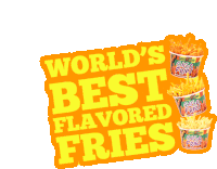 Worlds Best Flavored Fries Potato Corner Sticker - Worlds Best Flavored Fries Potato Corner Potato Stickers