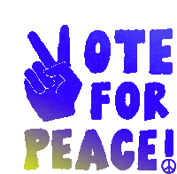 Vote For Peace Unity Sticker - Vote For Peace Unity 2020 Stickers