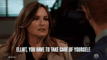 Elliot You Have To Take Care Of Yourself Olivia Benson GIF - Elliot You Have To Take Care Of Yourself Olivia Benson Law And Order GIFs