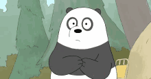 Sou Tímido / We Bare Bears / Panda / Fiquei Envergonhado GIF - We Bare Bears Shy Panda GIFs