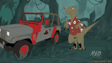 Jeep Wrangler GIF - Jeep Wrangler Dinosaur GIFs