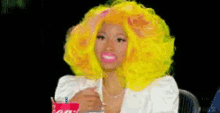 Nicki Minaj Judge GIF - Nicki Minaj Judge Yellow Hair GIFs