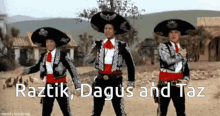 Raztik Dagus Taz Three Masqueteers GIF - Raztik Dagus Taz Three Masqueteers Dance GIFs