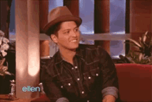 bruno mars smiling ellen show lip bite bruno mars smiling ellen show lip bite