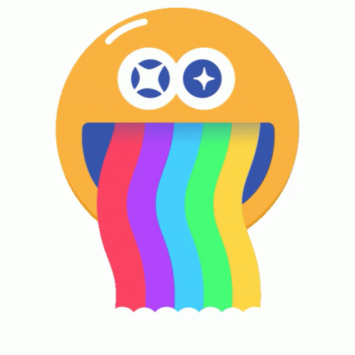 Emoji Rainbow Sticker.