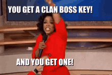 You Get A Clan Boss Key Oprah Winfrey GIF - You Get A Clan Boss Key Oprah Winfrey Happy GIFs