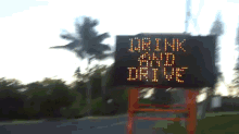sign drink drive highway