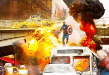 im out captain america boom explosion