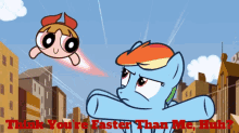mlp rainbow dash think youre faster than me huh double rainboom my little pony