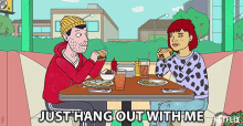 Just Hang Out With Me Lets Hang Out GIF - Just Hang Out With Me Lets Hang Out Eating GIFs