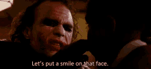 Smile... GIF - Heath Ledger Dark Knight Joker GIFs
