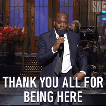 Thank You All For Being Here Dave Chappelle GIF - Thank You All For Being Here Dave Chappelle Saturday Night Live GIFs