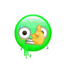slime cool pointing emoji big eyes